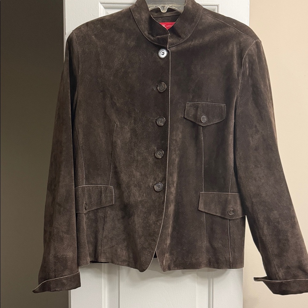 Anne Klein Women's Brown Suede Jacket